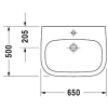 раковина подвесная 65 см duravit d-code 23106500002