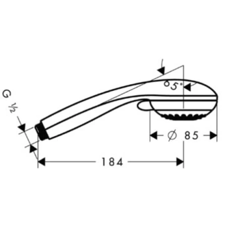 ручной душ hansgrohe crometta 85 variojet,½’ 28562000