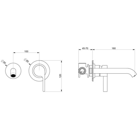 смеситель для раковины webert doremi dr830606560 цвет черный матовый