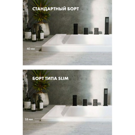 акриловая ванна excellent wave slim waex.wav170.75whs 170x75