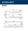 акриловая ванна excellent wave 170x75 "relax" цвет хром