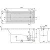 акриловая ванна villeroy & boch targa plus solo uba177nes2v01 170x70 см