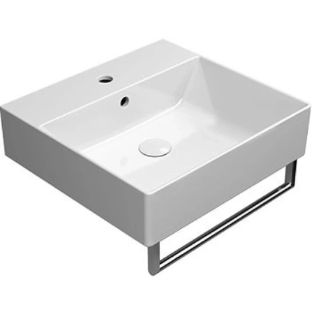 Раковина GSI Kube X 9430111 подвесная, 50x47 см, Bianco lucido (Белый глянец)
