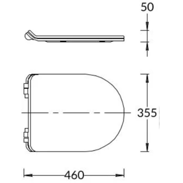 сиденье для унитаза kerama marazzi plaza modern plmr.seat.02\wht, цвет: белое глянцевое