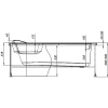 фронтальная панель для ванны aquanet lyra 150 l/r 254804 белая глянцевая