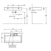 раковина kerama marazzi logica 90 lo.wb.90.2 белая глянцевая