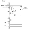 смеситель для раковины без донного клапана grohe eurocube 23447000