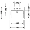 раковина полувстраиваемая duravit vero 55 см 0315550000