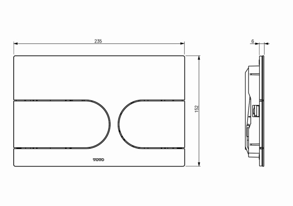 кнопка смыва toto neorest mb177em#s сталь матовая