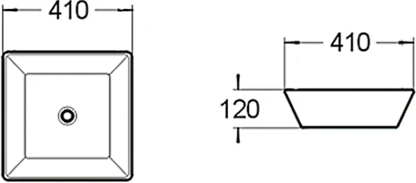 раковина 41x41 см santiline sl-1014