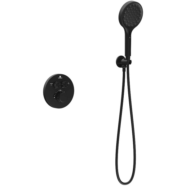 душевая система vincea inspire vsfw-3i22mt3mb с термостатом черная матовая