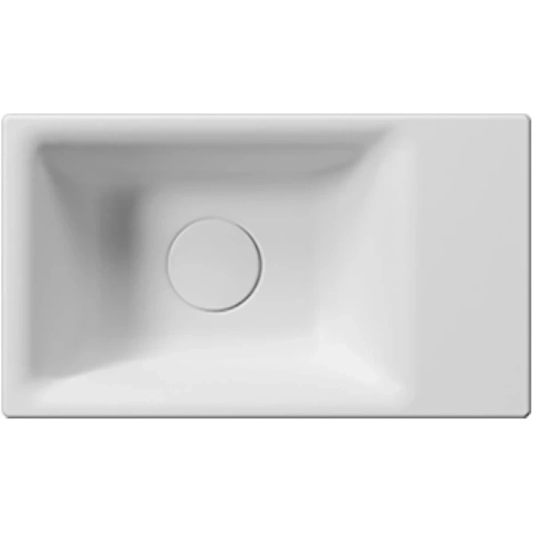 раковина gsi nubes 9636009 подвесная, 40x23 см, bianco opaco (белый матовый)