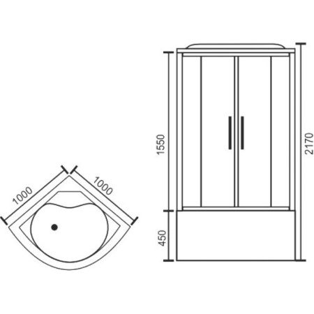 душевая кабина royal bath rb 100bk6-wt