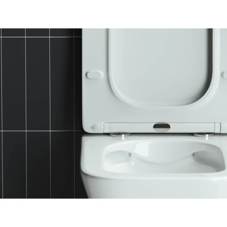 унитаз ceramicanova mono cn1902 подвесной, с сиденьем микролифт, белая