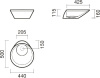 раковина накладная sanitana orbit 44 см, s10013050400000