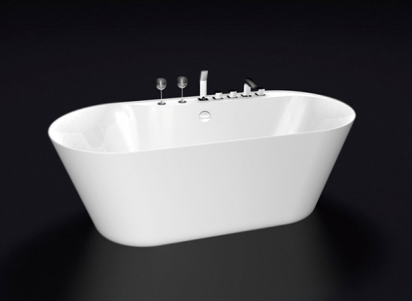акриловая ванна belbagno bb14 178x84 белая