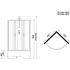 душевая кабина niagara classic ng-2309-14bkt 100x100 см, с тропическим душем