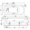 стальная ванна bette form 2942-000 ad plus ar 160x70 см