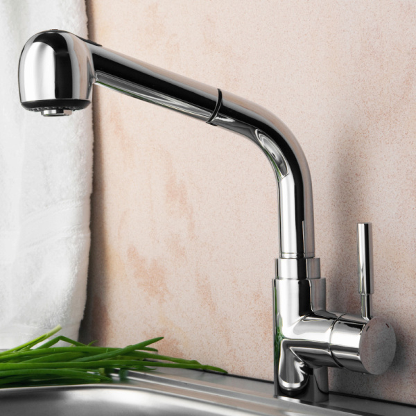 смеситель для кухни wasserkraft main 4166 цвет хром
