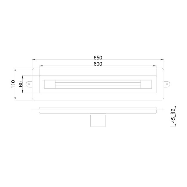 душевой лоток boheme b&t infinity 60 981-60-gm с решеткой оружейная сталь