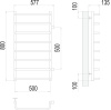 полотенцесушитель водяной terminus стандарт п8 500x800 4670078530387 с боковым подключением 500