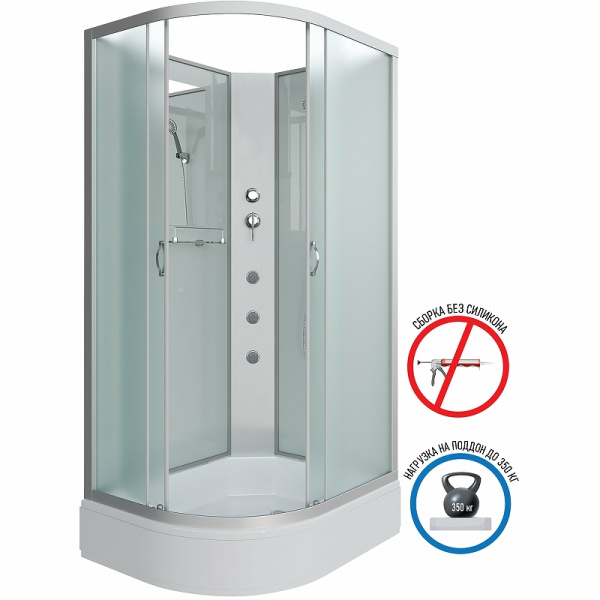 душевая кабина niagara classic 100х80 r ng-33084-14rbkg с гидромассажем