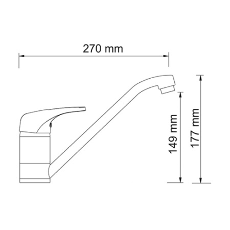 смеситель для кухни wasserkraft oder 6307 цвет хром