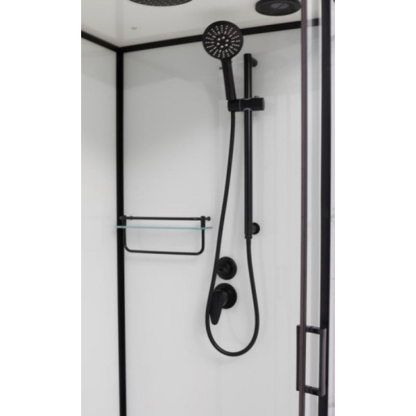 душевая кабина 110x80x220 см frank f411r м black 20056 текстурное стекло