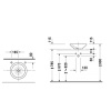 накладная раковина в ванную duravit bagnella 0451480000 ø48 см, белая