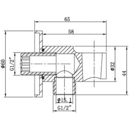 подключение для душевого шланга с держателем vincea vsc-31ch