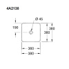 раковина villeroy & boch collaro 4a213801 накладная, 38x38 см, альпийский белый