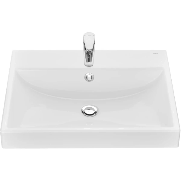 раковина roca ona zru9307561 60x40 см, накладная, белый