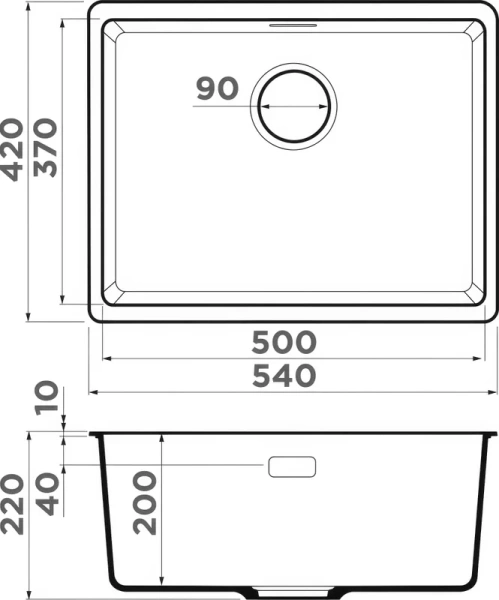 мойка кухонная omoikiri kata 54-u-gr leningrad grey