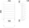 полотенцесушитель водяной terminus виктория п8 500x800 4670078530134