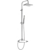 душевая система webert azeta az870110015metal с верхним душем, металл, цвет хром