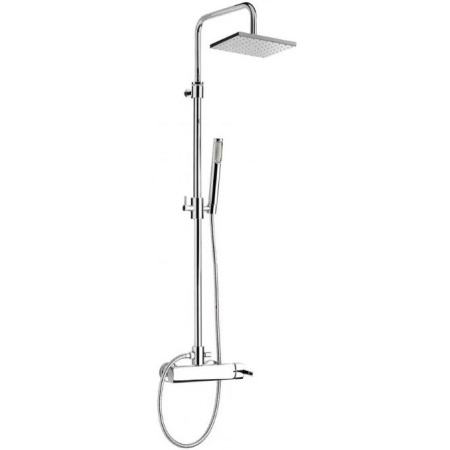 душевая система webert azeta az870110015metal с верхним душем, металл, цвет хром