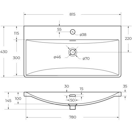 раковина накладная belbagno bb-8076-3-80 белая