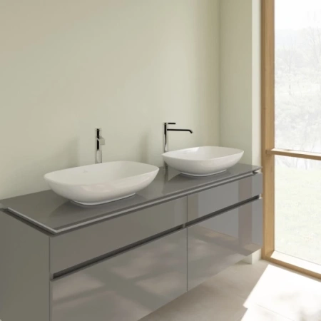 раковина villeroy & boch loop & friends 4a490001 накладная, 56x38 см, альпийский белый