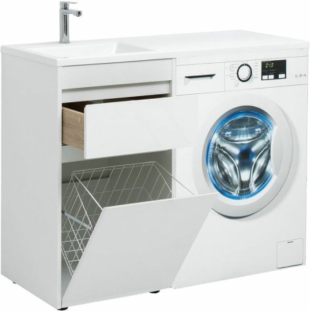 тумба с раковиной aquanet токио 110 l 239298 белая