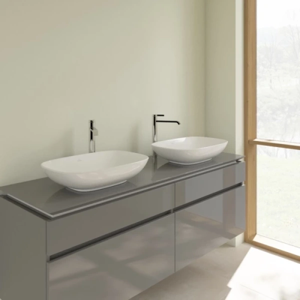 раковина villeroy & boch loop & friends 4a490001 накладная, 56x38 см, альпийский белый