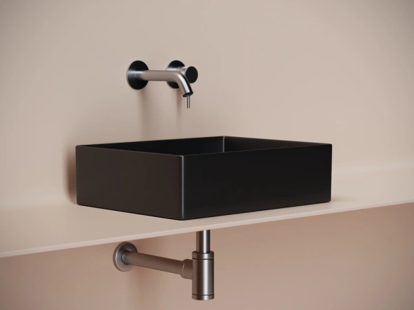 раковина ceramicanova element cn6069mb накладная, 47.1x36.1 см, черный матовый