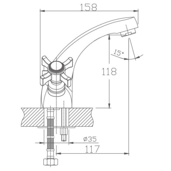 смеситель для раковины haiba hb1024 цвет хром