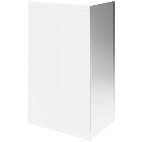 душевая стенка kerama marazzi cristallo 100 ct.100.fp.bn профиль брашированный никель, стекло прозрачное