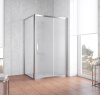 душевой уголок vegas glass zp+zpv 120*70 08 10 профиль глянцевый хром, стекло сатин
