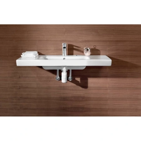 раковина villeroy & boch subway 2.0 7175a0r1 подвесная, с переливом, нешлифованный, 100x47 см, альпийский белый ceramicplus 