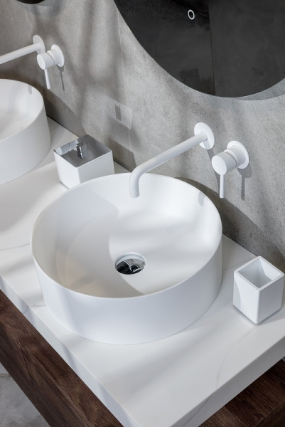раковина-чаша boheme corian 40 819-mw белая матовая