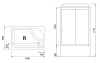 душевая кабина royal bath 100x80 rb8100bp5-wt-r без гидромассажа