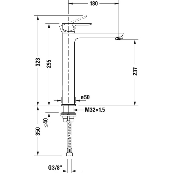 смеситель для раковины duravit a.1 a11040001010 смеситель для раковины duravit a.1 a11040001010