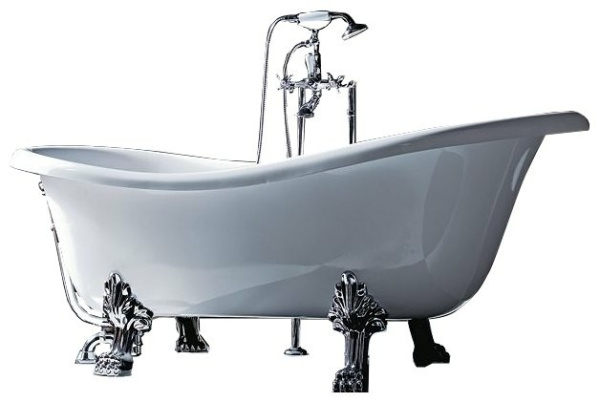 Акриловая ванна Gruppo Treesse Epoca V5071/cromo отдельностоящая, 170x80 см, цвет белый|хром