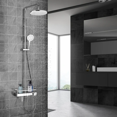 душевая стойка lemark tropic lm7011c, c термостатом